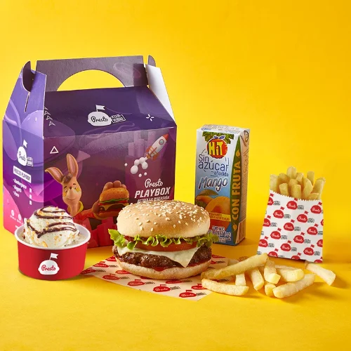 Play Box Hamburguesa + helado